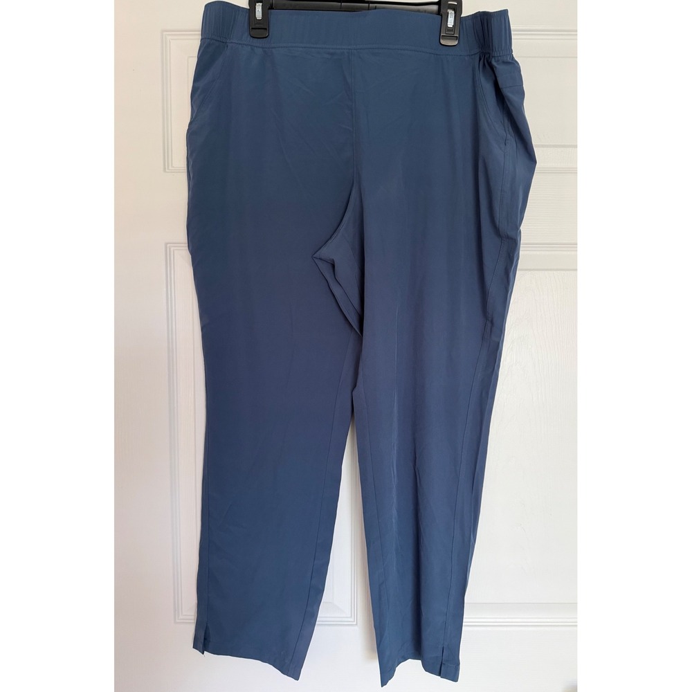 Eddie Bauer Travex Departure Ankle Pants Dusty Indigo Blue XL Gorpcore Travel